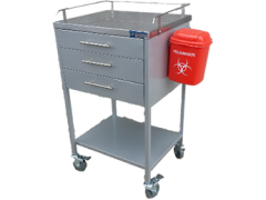 CARRO DE CURACIONES CON ESTANTERIA